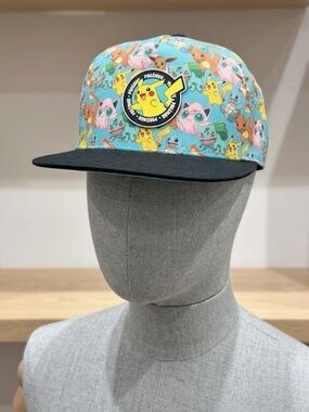 Youth Pokémon Pikachu Snapback Hat with Black Brim